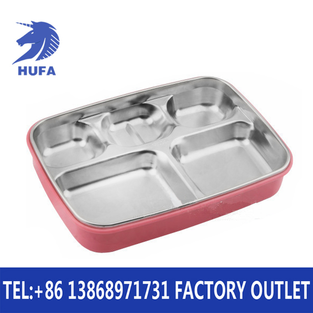Children's gifts/stainless steel heat-insulating and anti-scald compartments for lunch boxes and tableware in student kindergartens
