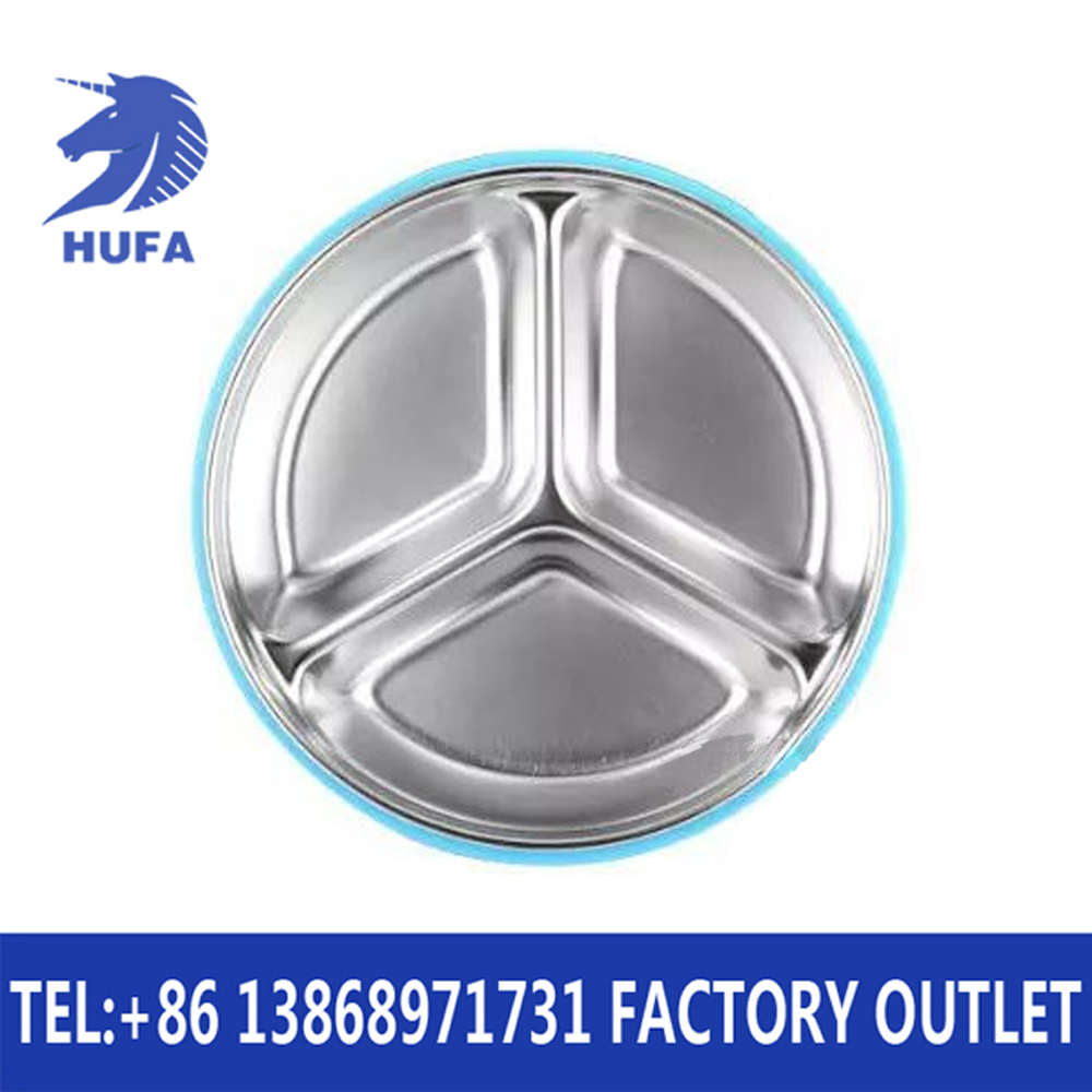 Children's gifts/stainless steel heat-insulating and anti-scald compartments for lunch boxes and tableware in student kindergartens details Picture