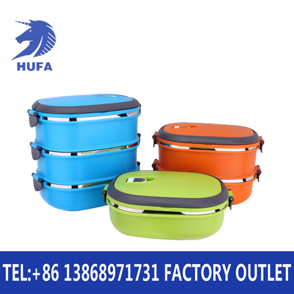 Stainless steel square lunch boxes, lunch boxes, colorful lunch boxes, student and children's lunch boxes Specification image