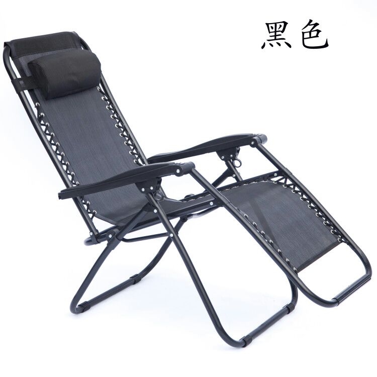 Outdoor lunch break round tube Teslin folding lounge chair leisure chair thumbnail