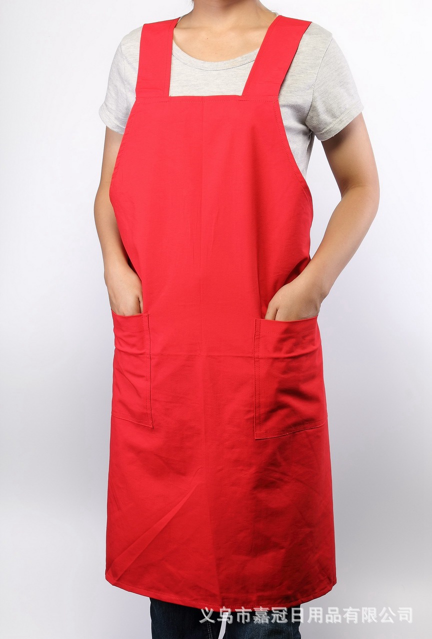 European-style colored printed polyester apron, waterproof thickened, non-stick to oil kitchenware details Picture