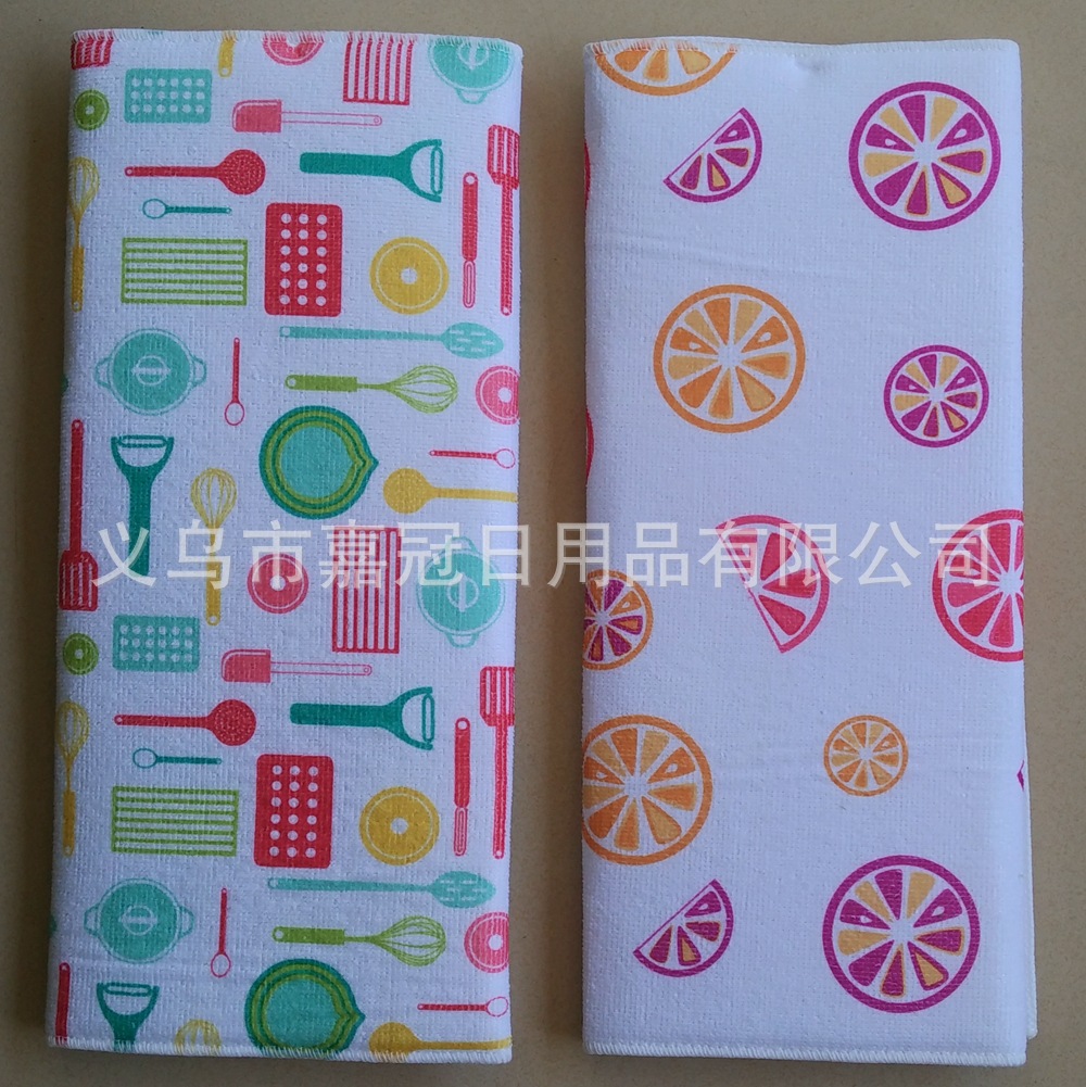 Thickened printed microfiber sponge tableware MATS for European-style kitchen daily necessities