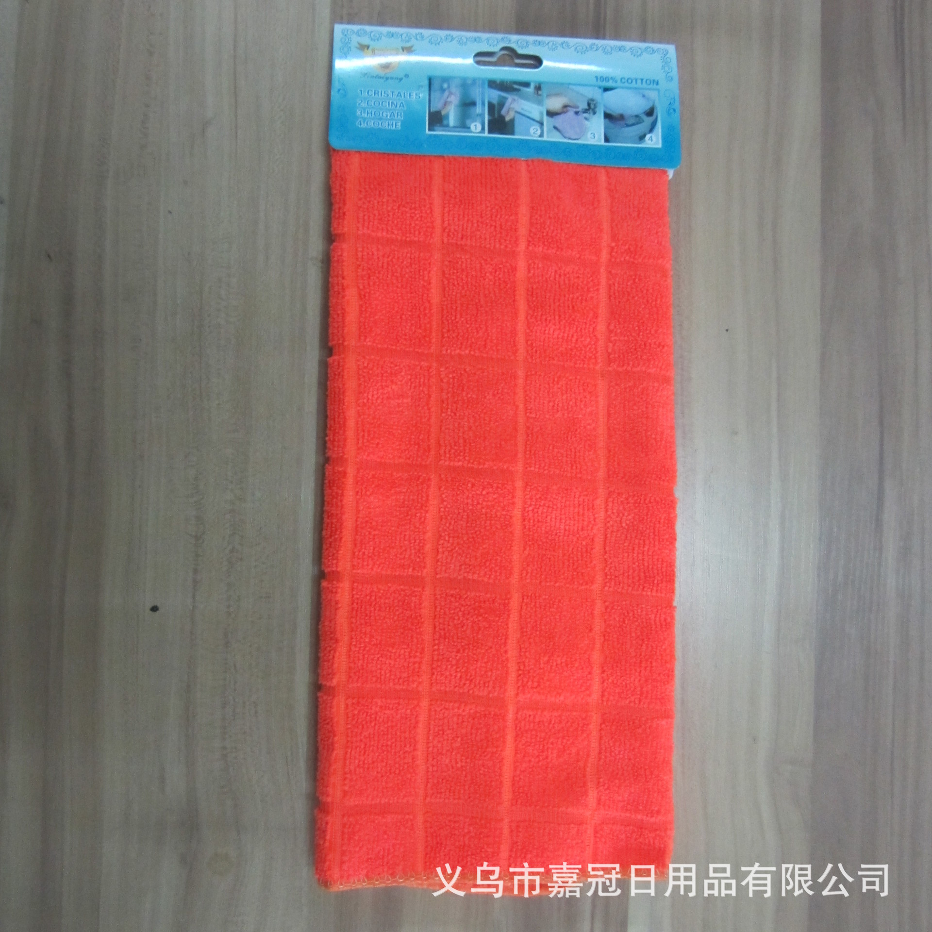 High-quality plain thickened checkered microfiber dishcloths and non-stick dishcloths for kitchen cleaning Specification image