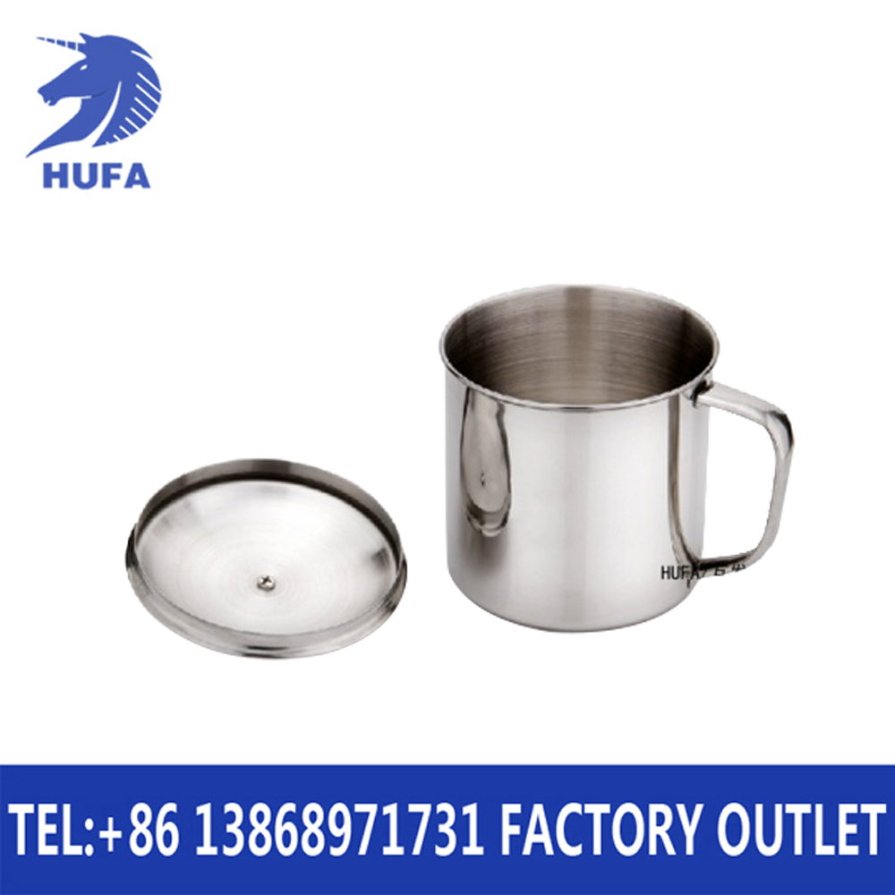 Stainless steel cup with lid water cup/Practical thickened stainless steel cup drinking cup Specification image
