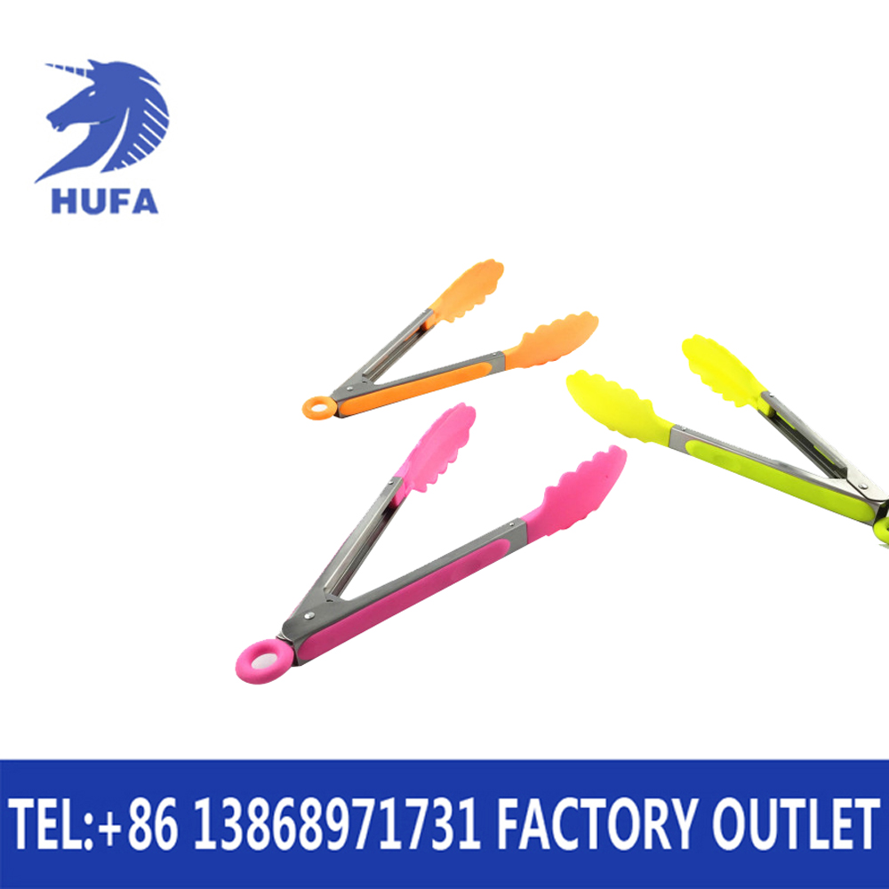 Retail of stainless steel silicone food tongs, barbecue tongs and salad tongs details Picture