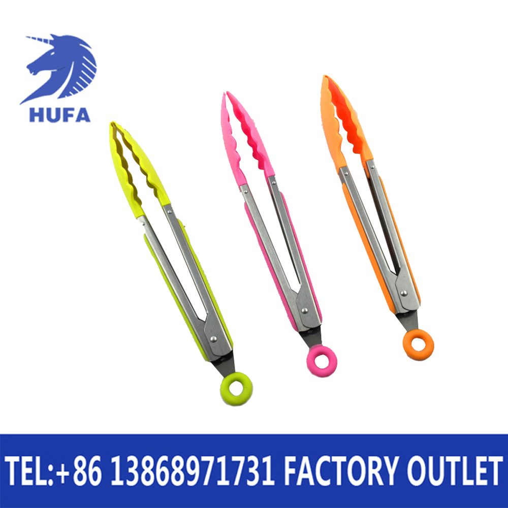 Retail of stainless steel silicone food tongs, barbecue tongs and salad tongs