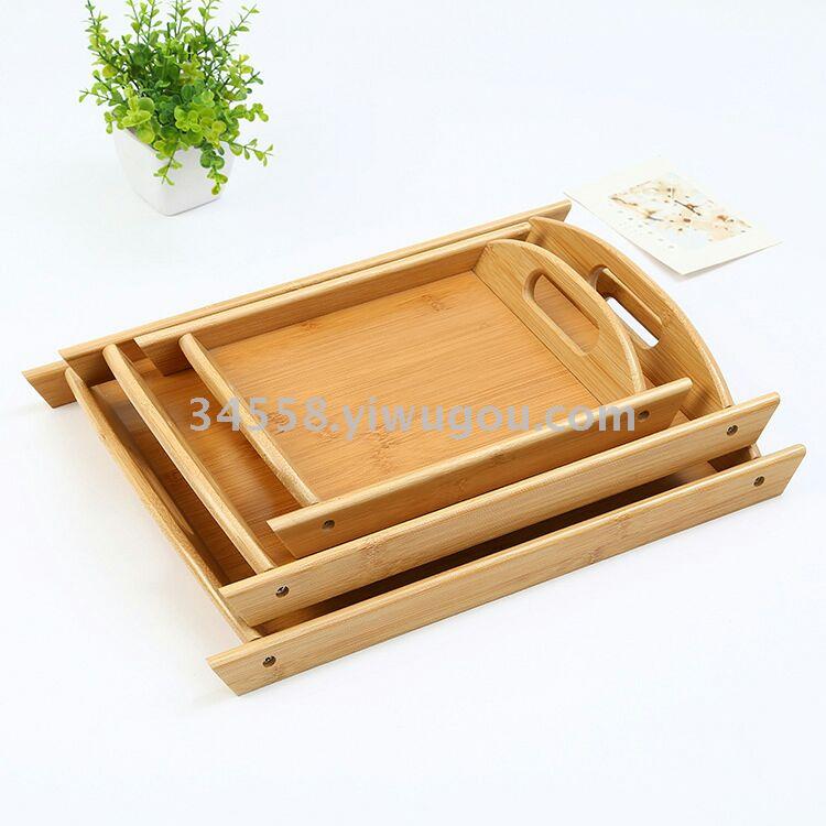 Double-eared bamboo tray, rectangular dinner plate, fruit bamboo tea tray