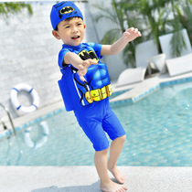 2018 new kiddie swimsuit boy kiddie One-piece Batman Buoyancy Swimsuit for infants