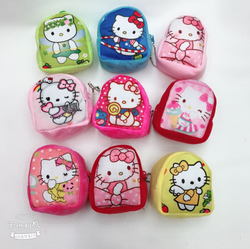 Plush toys, plush wallets, three-dimensional printed cartoon wallets, small schoolbags, printed wallets details Picture