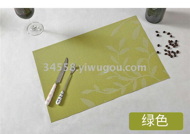 Fashionable Little tree jacquard placemats, Teslin PVC eco-friendly leaf Western placemats, student placemats, waterproof and odorless Application Scenario