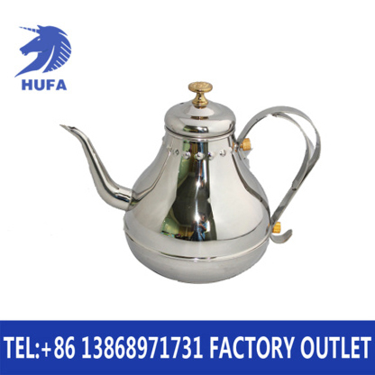 不锈钢无磁水壶茶具彩色细嘴茶壶 阿拉伯宫廷壶 创意工艺壶 茶具 茶壶  宫廷壶选用优质不锈钢质材 餐具 茶具 带漏水壶 