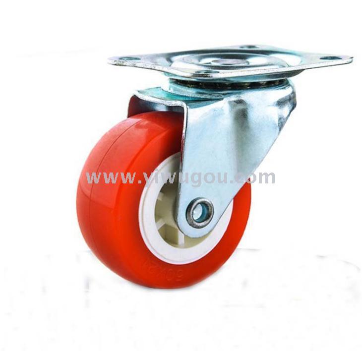 1.5 "rueda roja ligera 2.0" rueda universal PVC echador de plástico rueda de sonido de biblioteca móvil details Picture