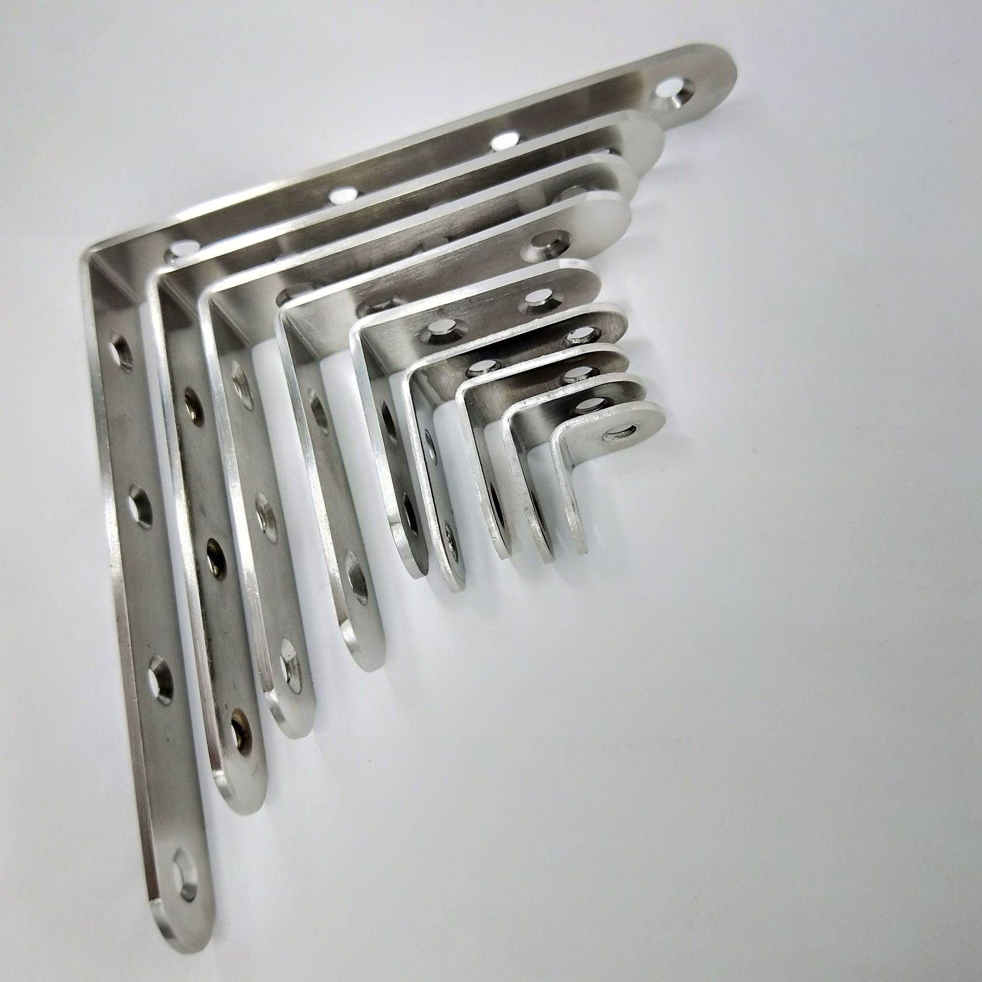 Thickened stainless steel Angle code 90-degree right-angle furniture hardware connection accessories L-shaped layer plate support fixed bracket Application Scenario