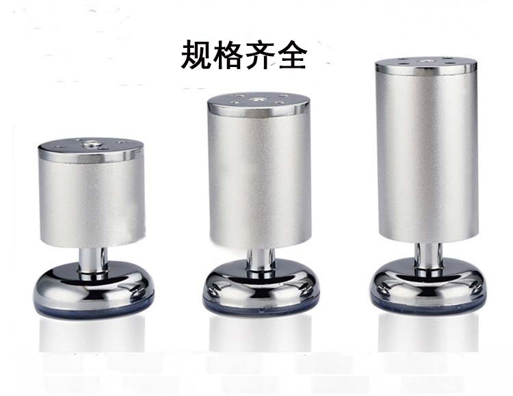 Factory direct sales of bathroom cabinet support feet, bed feet, bar counter feet, aluminum alloy round adjustable furniture, sofa cabinet feet details Picture