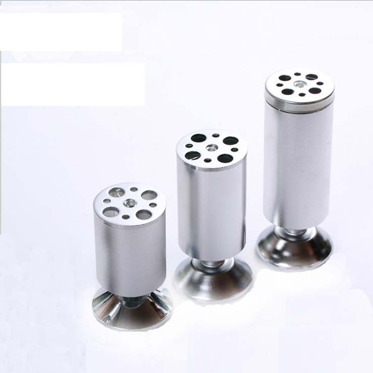 Factory direct sales of aluminum alloy round adjustable furniture, sofa cabinet feet, bathroom cabinet support feet, bed feet, bar counter feet details Picture