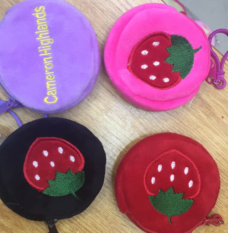 8cm coin purse, wallet plush toy, coin purse, plush wallet, strawberry wallet Specification image