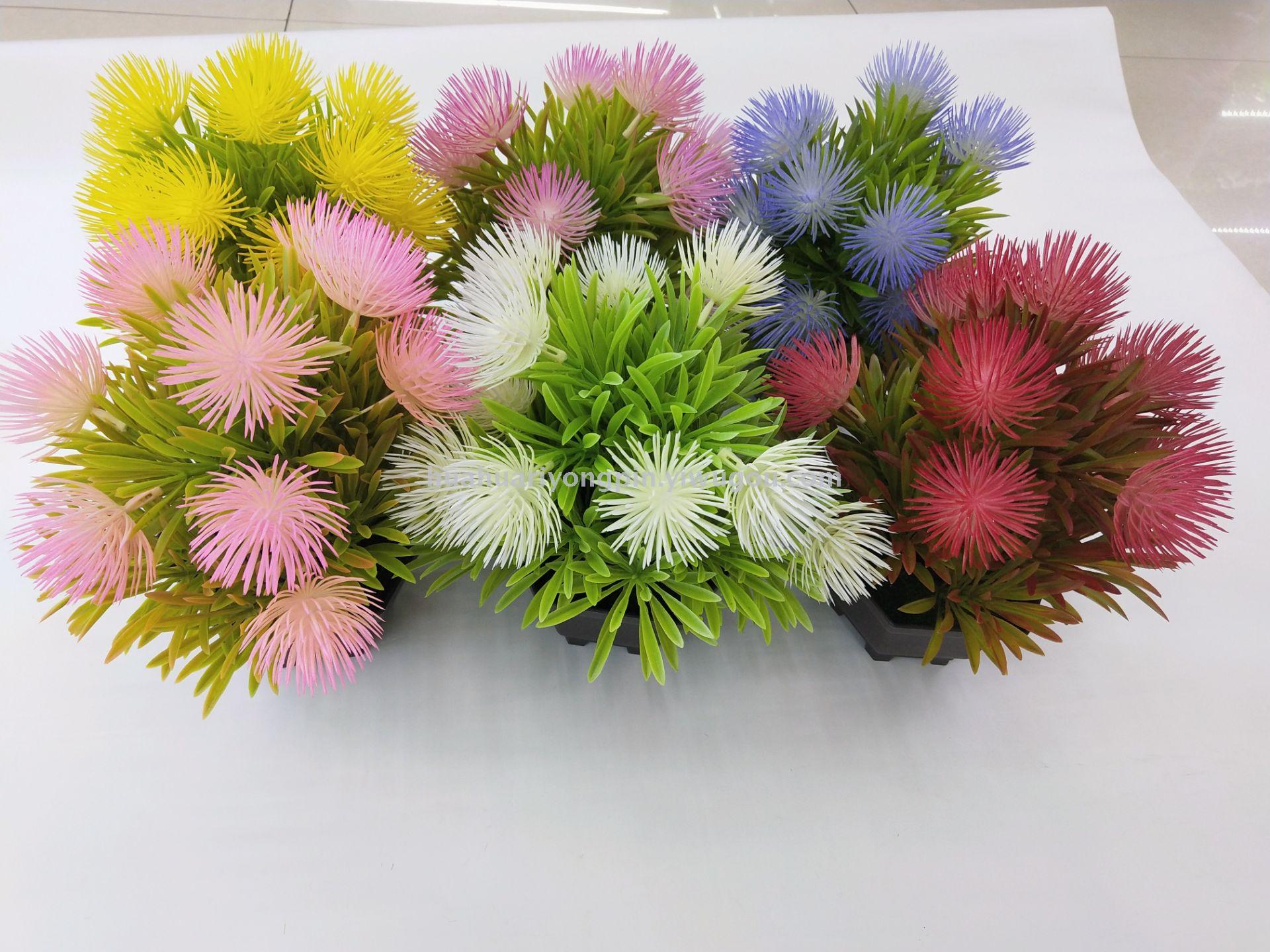 Simulation plant decoration products rhombic black basin dandelion flower decoration living room bedroom study table, etc