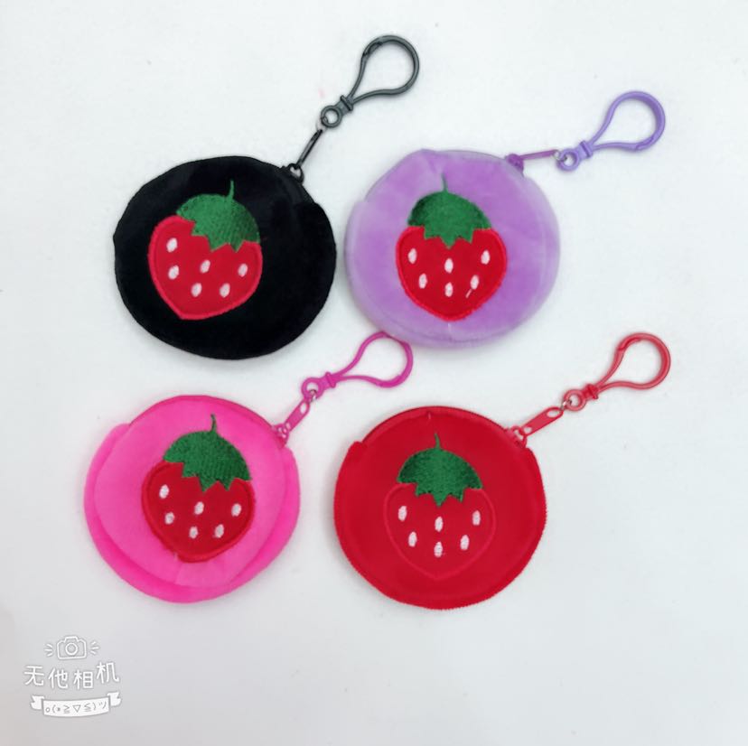 8cm coin purse, wallet plush toy, coin purse, plush wallet, strawberry wallet