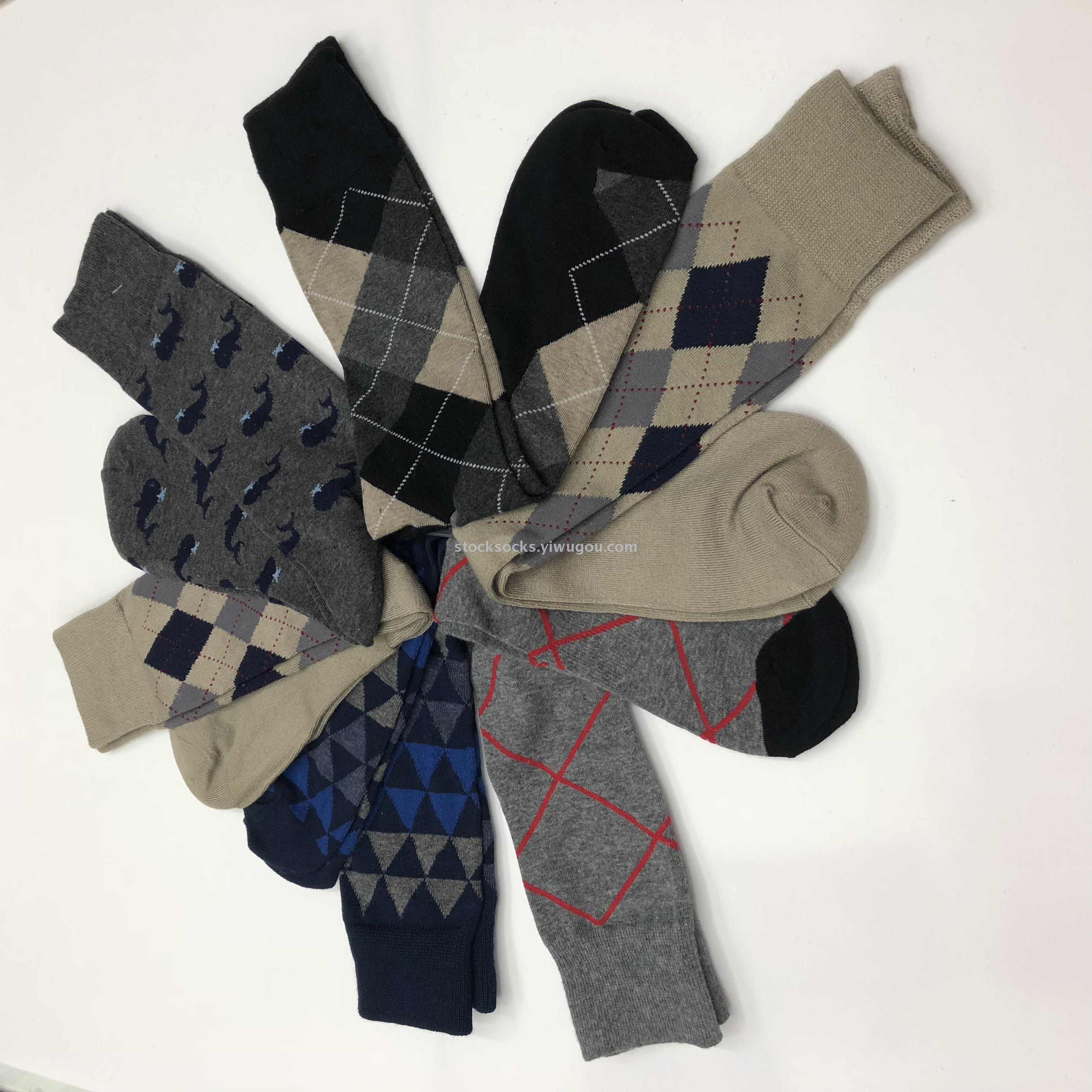 Street stall jacquard men's socks, gentleman's socks, casual socks, cotton socks, mid-calf socks, export socks, men's socks, shoes socks