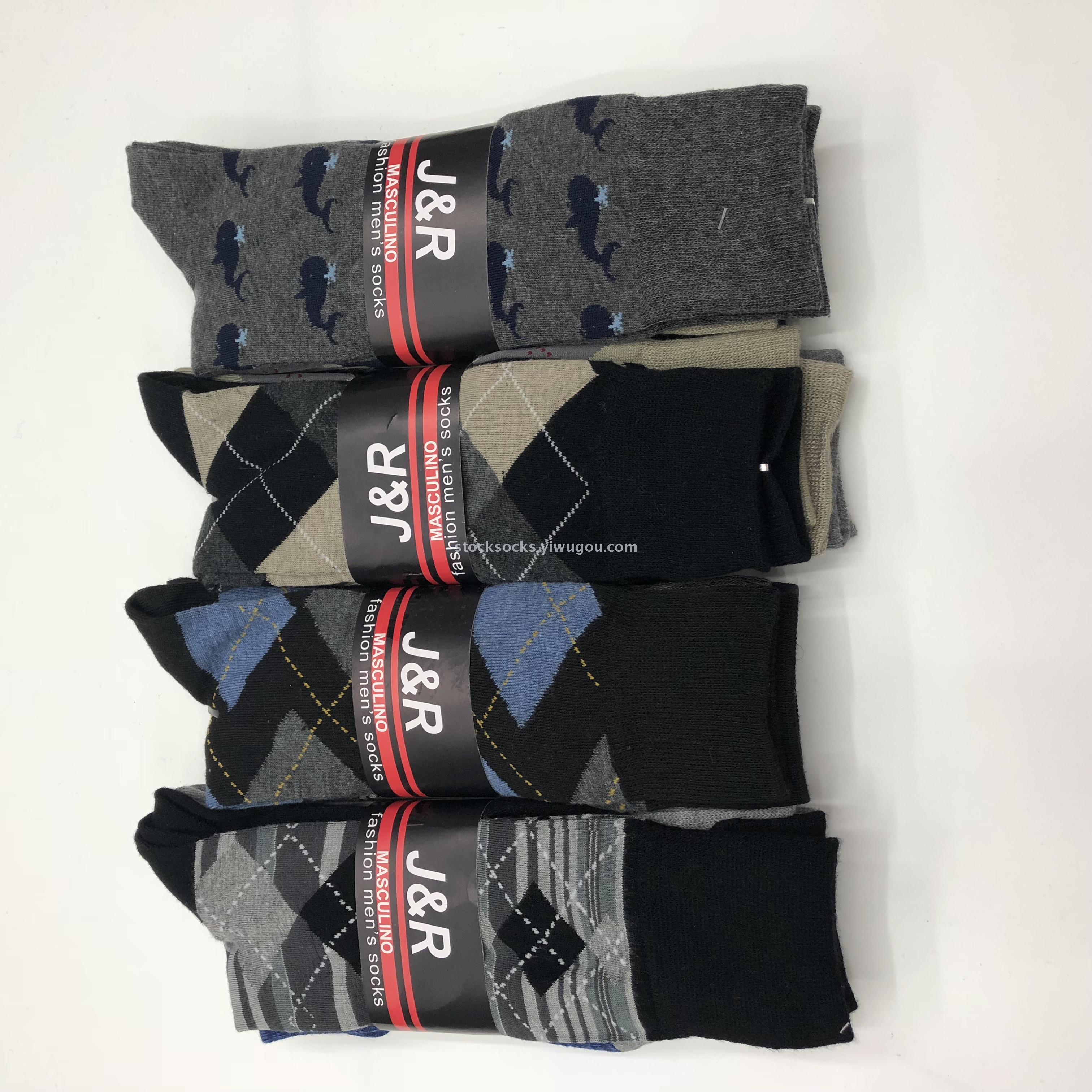 Street stall jacquard men's socks, gentleman's socks, casual socks, cotton socks, mid-calf socks, export socks, men's socks, shoes socks