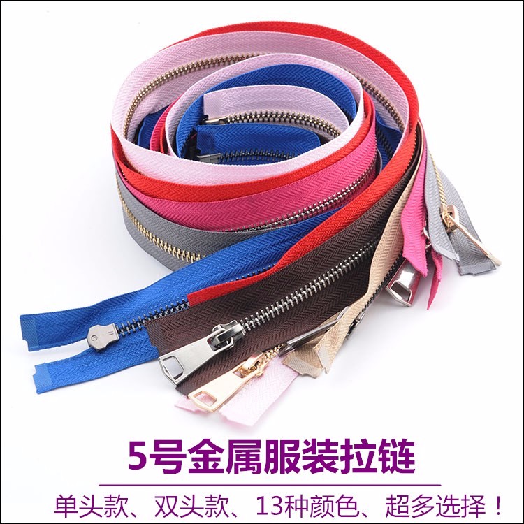 3#5# metal white gold high-grade clothes jacket down jacket zipper lock head accessories manufacturers direct sales