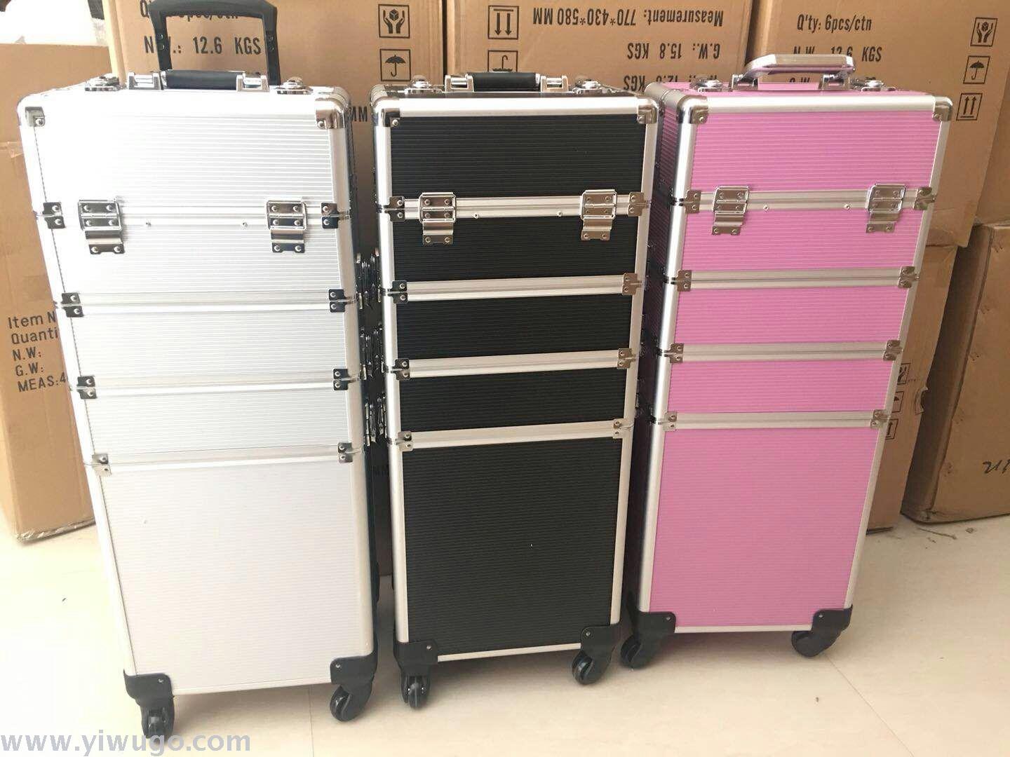 专业拉杆化妆箱手提大容量跟妆美甲纹绣美发美容半永久多层工具箱