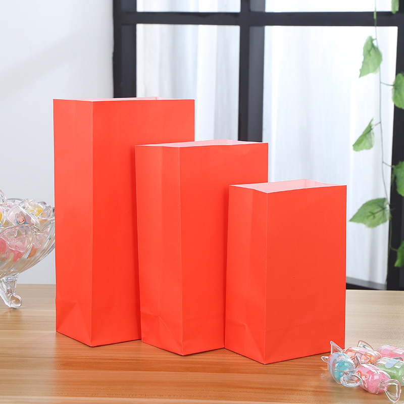 Manufacturers customized disposable food kraft paper baking bread packaging bags plastic food bags spot wholesale thumbnail