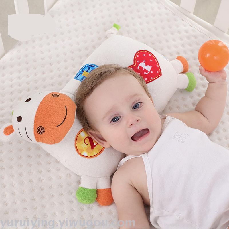The new multi-functional baby shaping pillow features a cute cartoon animal design. The baby's supine neck support pillow prevents rollover details Picture