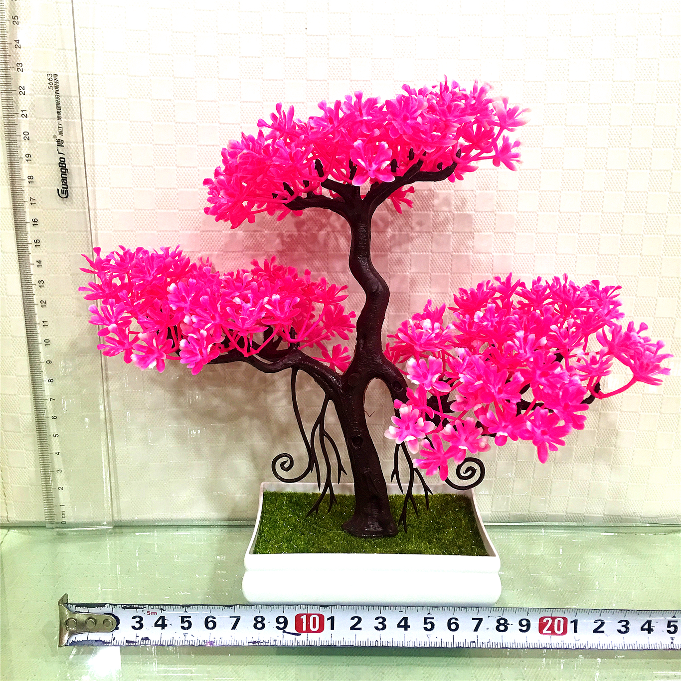 Artificial plant potted plants, indoor artificial green plant potted plants, small bonsai decorative items details Picture