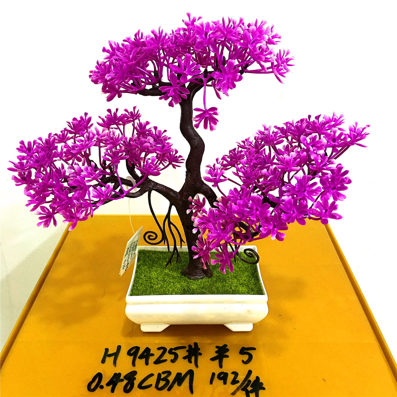 Artificial plant potted plants, indoor artificial green plant potted plants, small bonsai decorative items