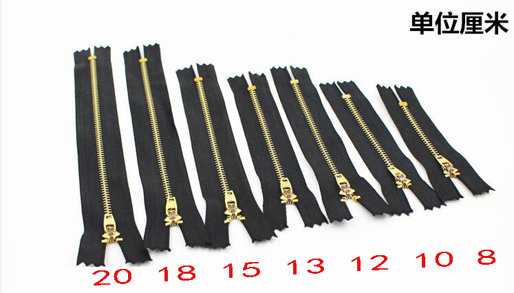 Zipper no.3 copper tooth metal jeans door access lock purse leather clothes zipper accessories accessories