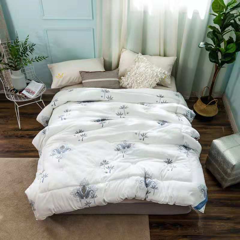 Ywxuege New Winter Is Preferred Rich Velvet Three-Dimensional Warm Winter Quilt - Coconut Tree - White Quilt details Picture