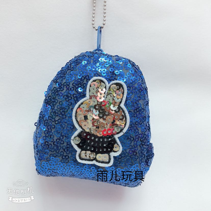 Plush toys, plush wallets, coin purifiers, plush coin purifiers, sequined small schoolbags, accessories, wallets, three-dimensional wallets Specification drawing