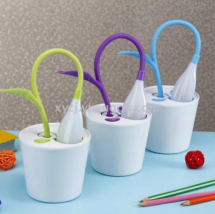 Creative eye-protecting led desk lamp, Doudoumiao cartoon touch pen holder, dormitory children's learning and reading lamp details Picture