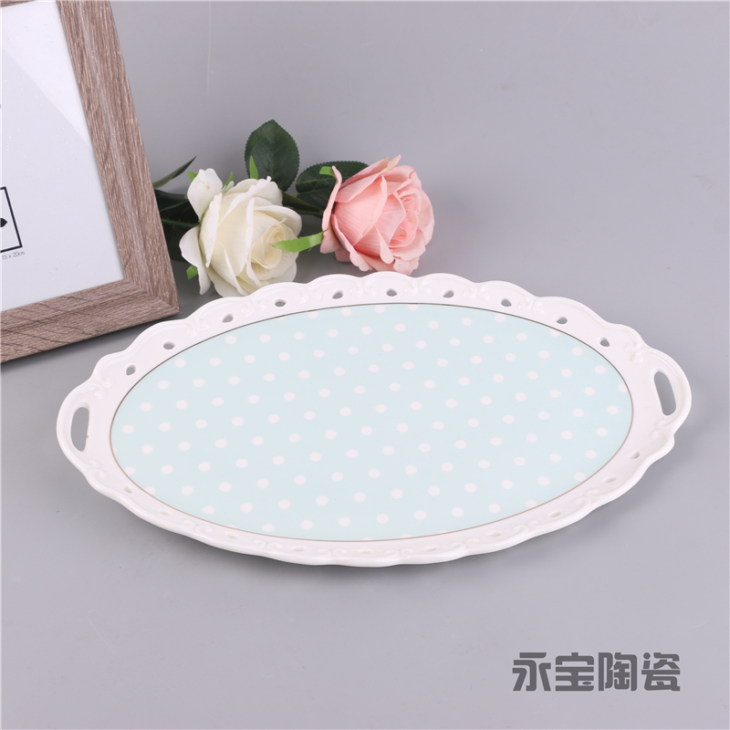 Ceramic Korean-Style Round Colored Plates, Saucers, Photo Props, Paper Plates, Background Plates For Taking Photos, Fruit And Vegetable Plates, Trays Application Scenario