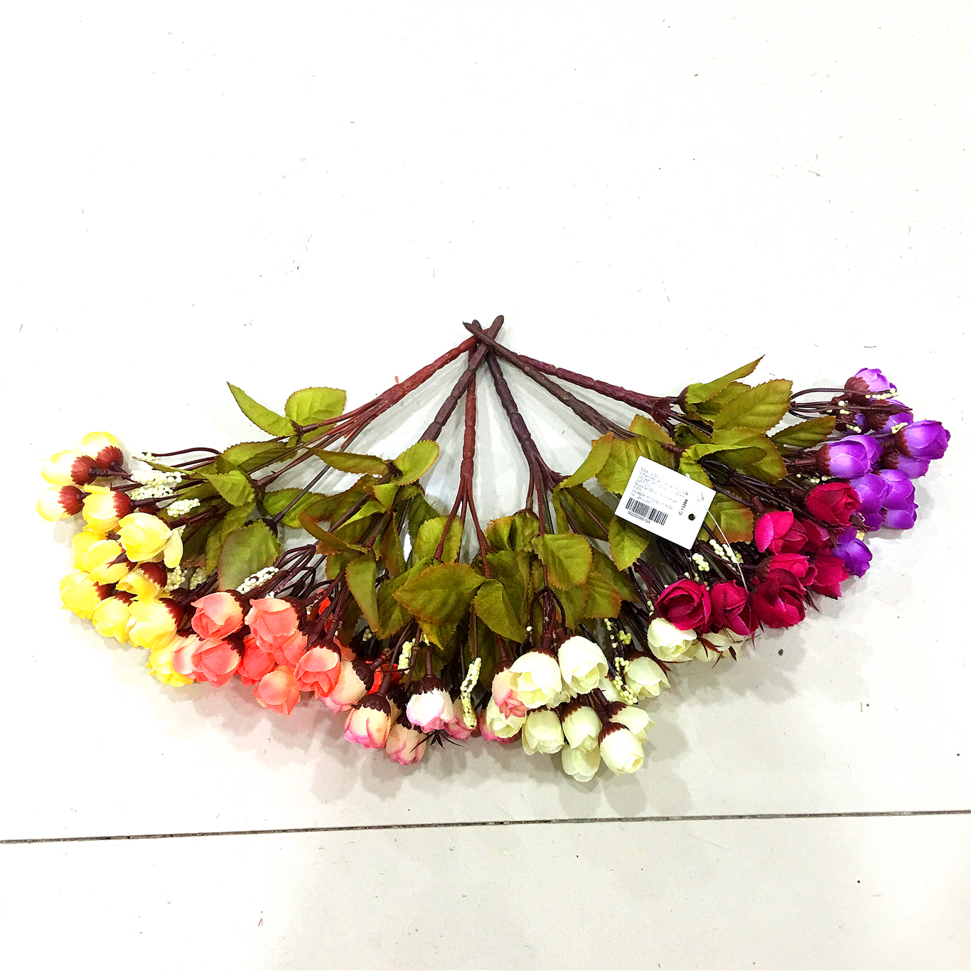15-head autumn pearl bud artificial flower Specification drawing