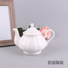过滤骨瓷纯白家用套装欧式咖啡杯碟陶瓷壶美式咖啡具简约1升水壶