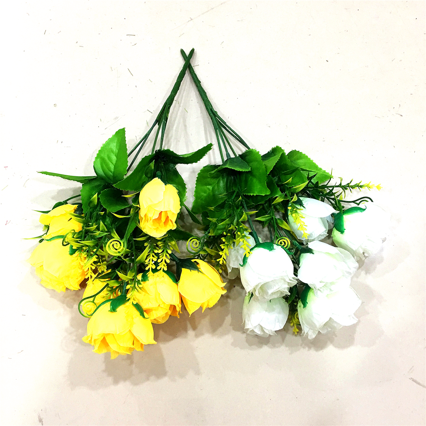 5-pronged 7-headed small lotus bud artificial flower Specification drawing