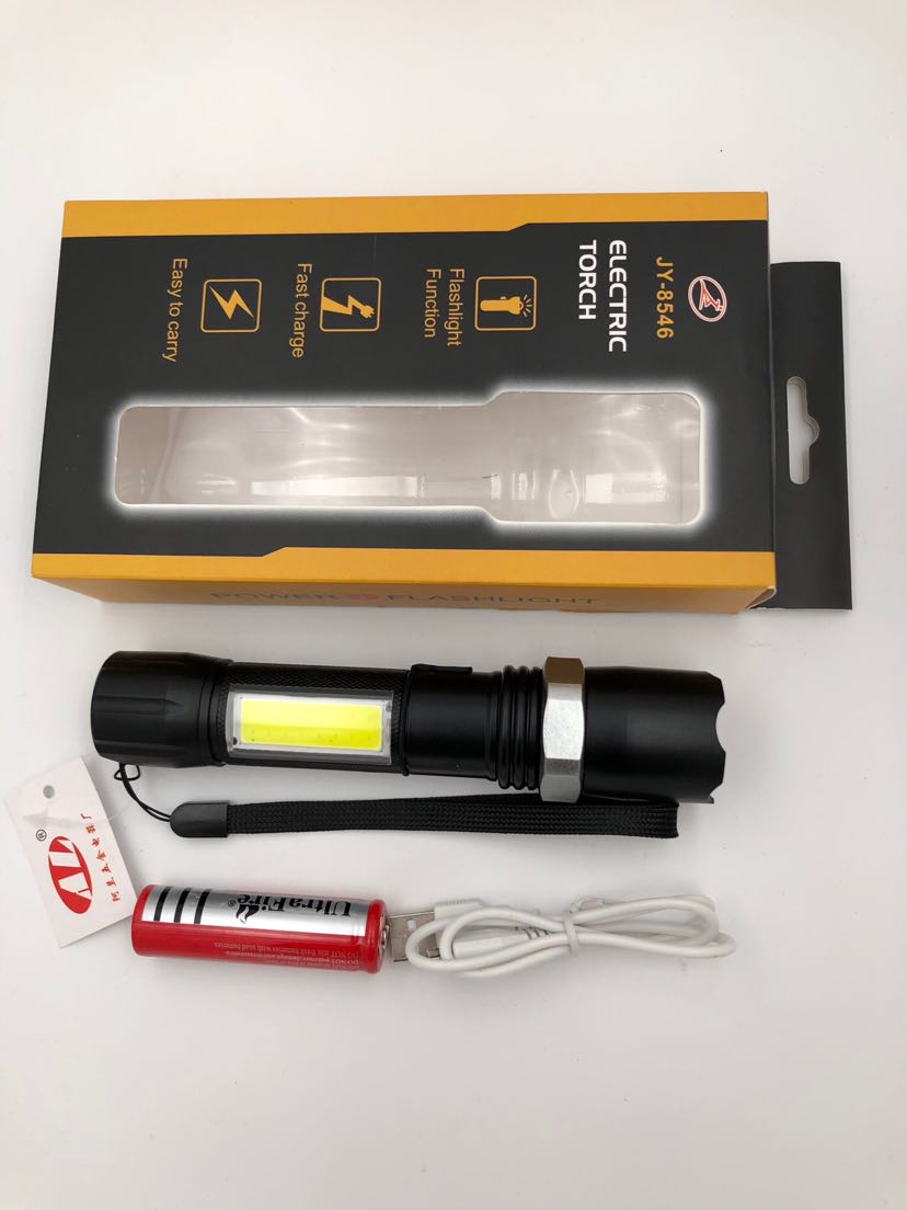 Outdoor flashlight COB flashlight Rechargeable flashlight Emergency flashlight