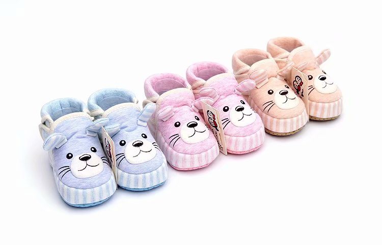 Snowva autumn baby shoes with cartoon small ears and colorful cotton