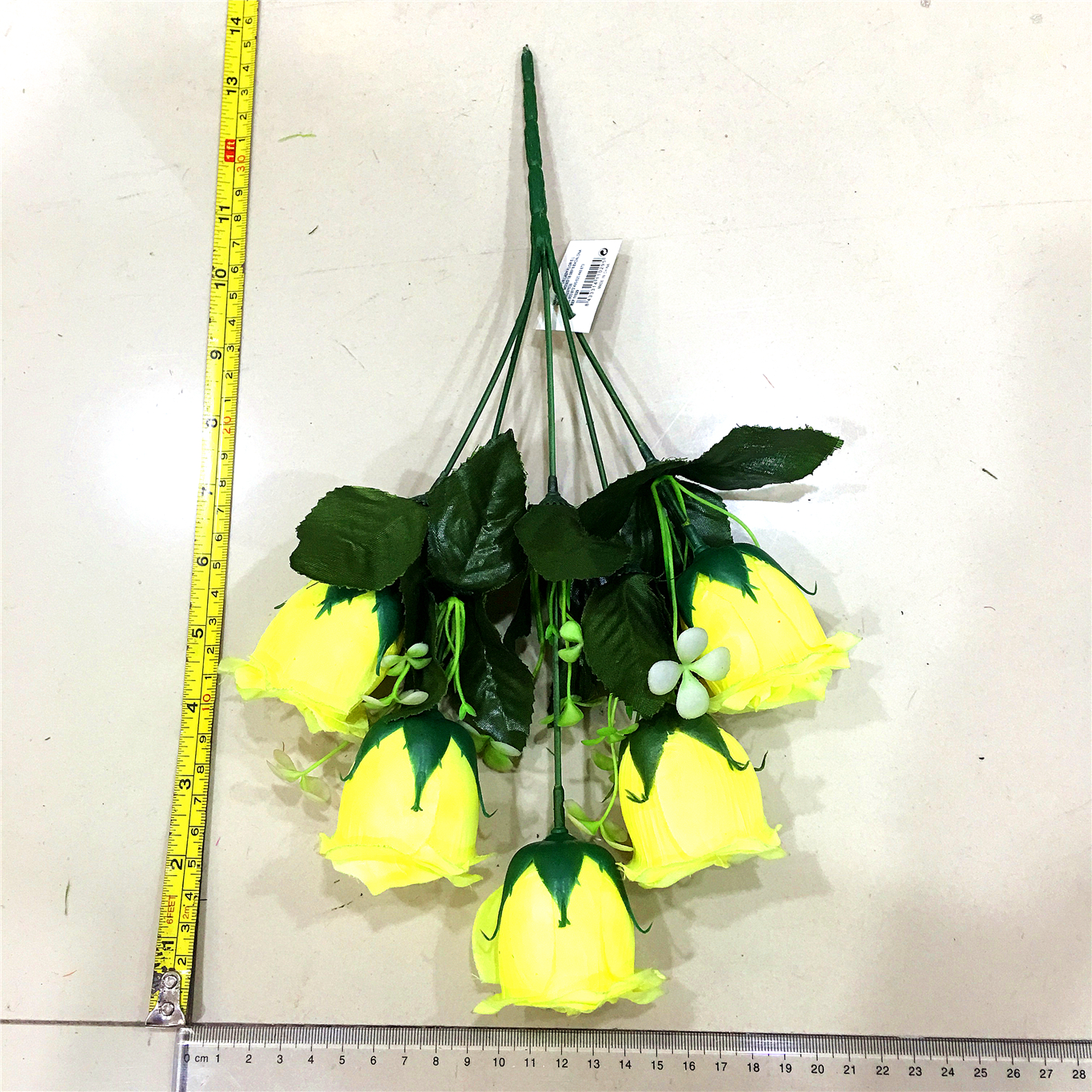 5-head rolled-edge rose artificial flower details Picture
