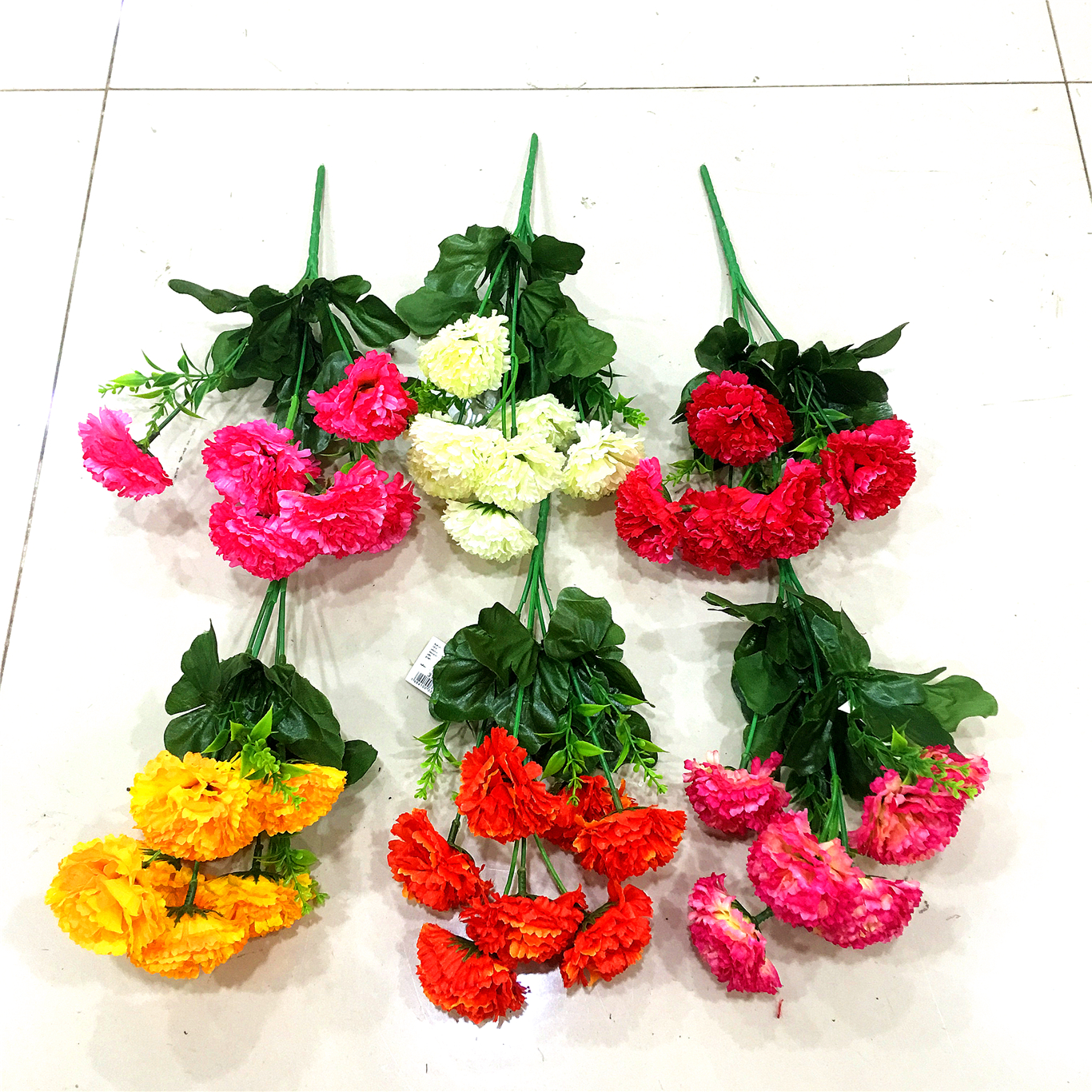 Five-pronged seven-headed lilac artificial flower Specification drawing