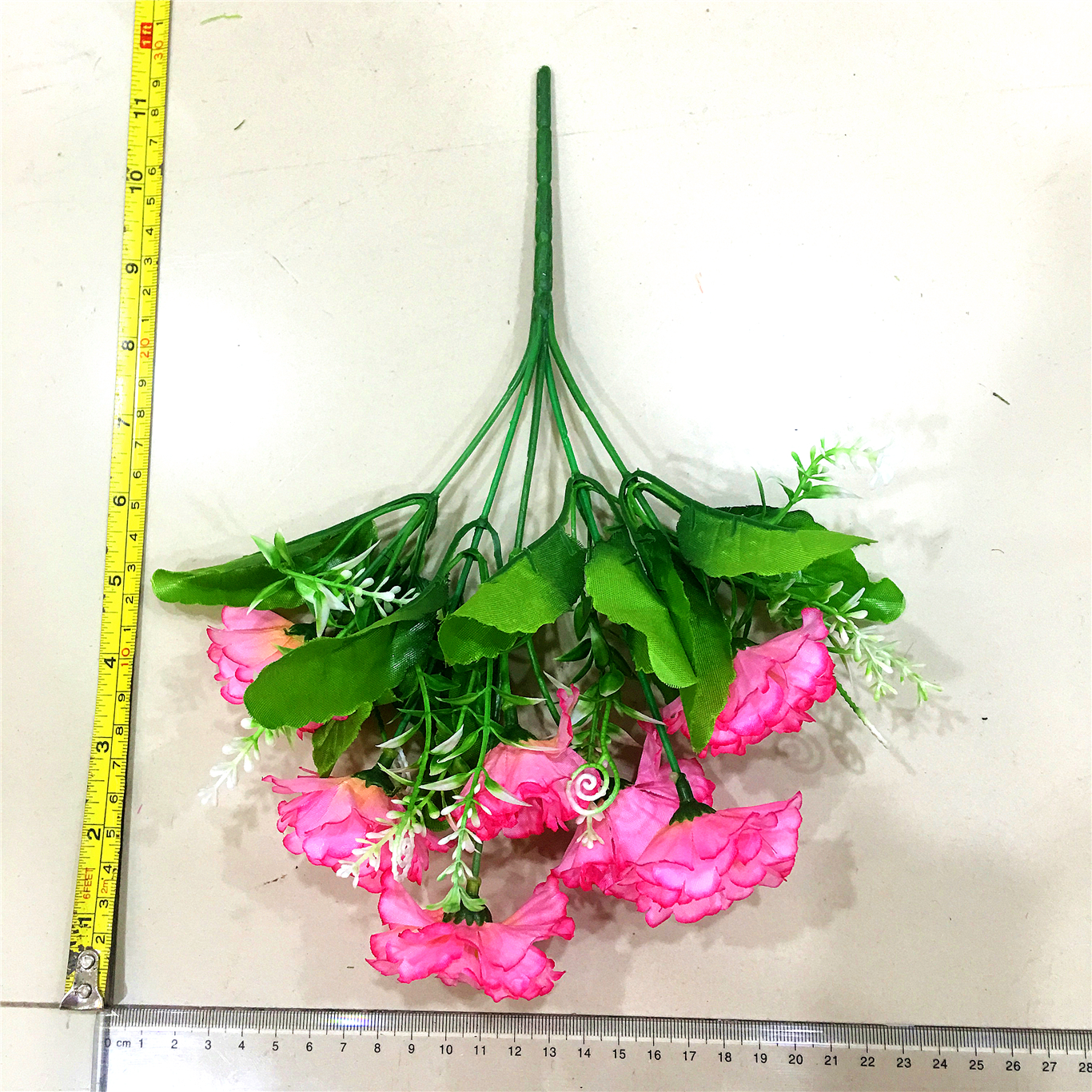 Five-pronged seven-headed short-flowered small peony artificial flower details Picture