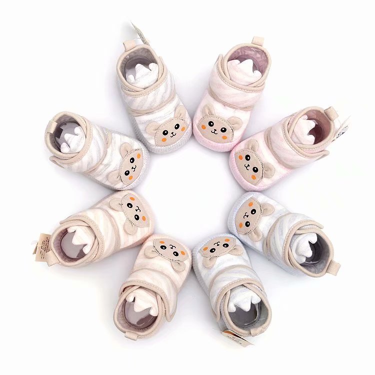 Snowva autumn baby shoes with colorful cotton bear cartoon details Picture