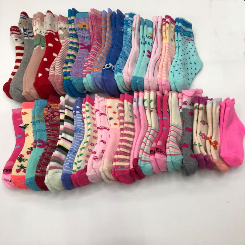 Full fleece children's socks, children's autumn fleece socks, cute girls' socks, cartoon mid-calf socks, winter floor socks, snow socks