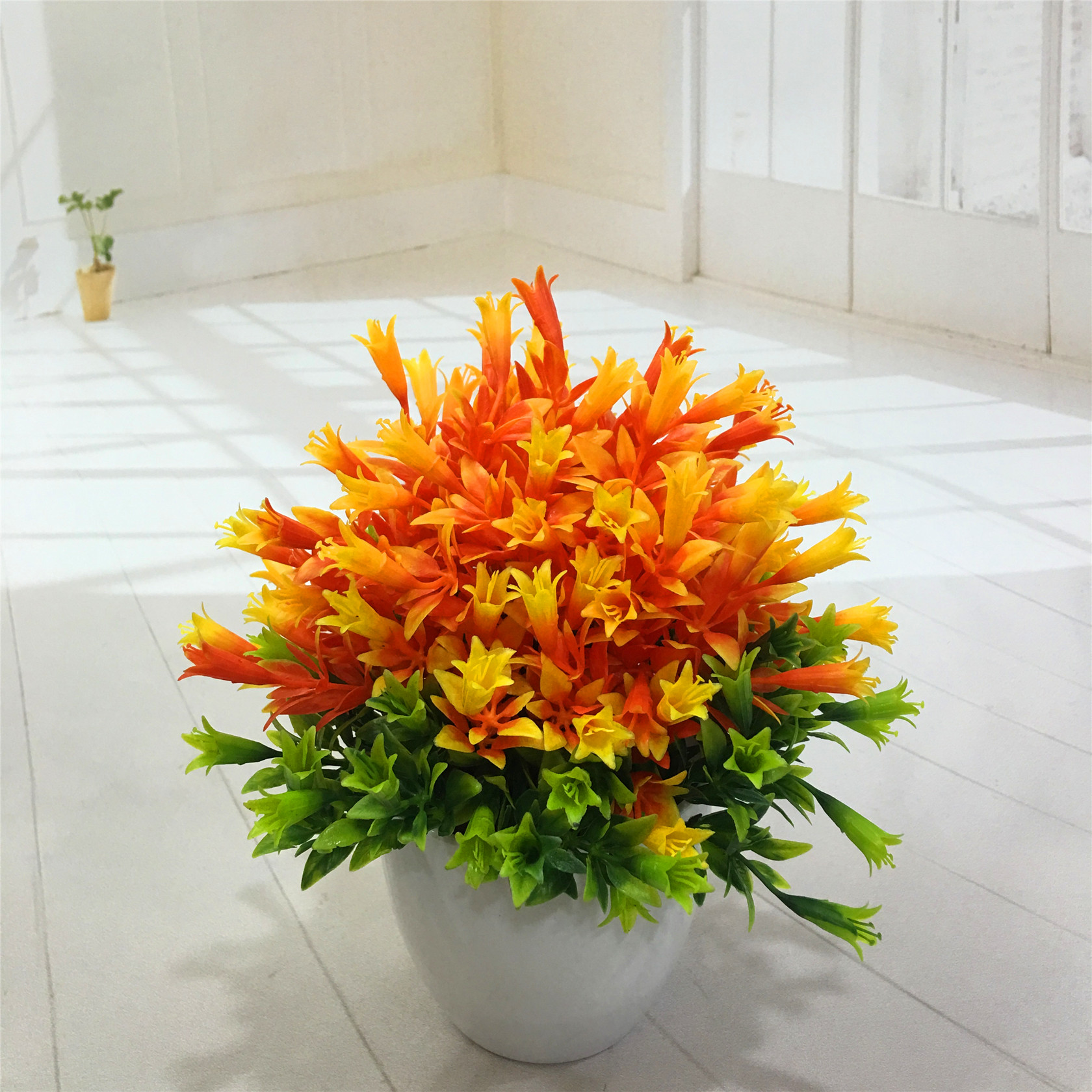 Mini artificial bonsai flowers, small potted plants, factory direct sales of artificial flower plants Application Scenario