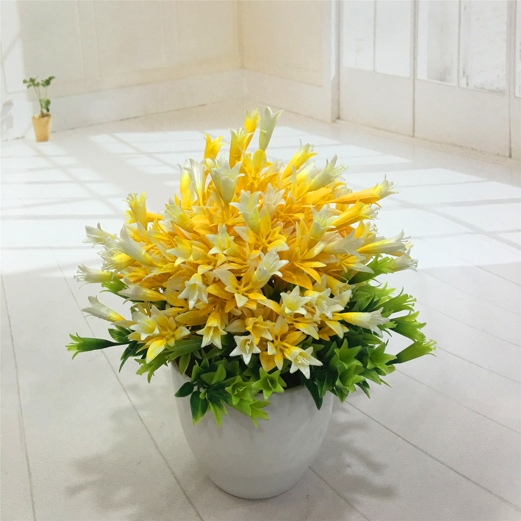 Mini artificial bonsai flowers, small potted plants, factory direct sales of artificial flower plants details Picture
