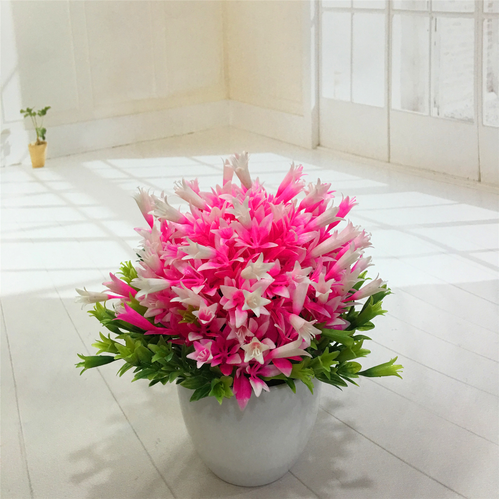 Mini artificial bonsai flowers, small potted plants, factory direct sales of artificial flower plants