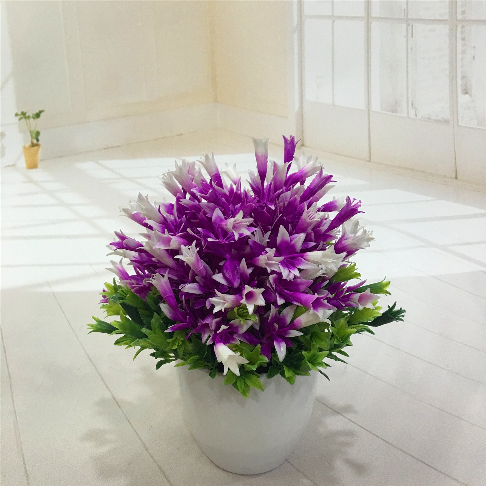 Mini artificial bonsai flowers, small potted plants, factory direct sales of artificial flower plants Specification image