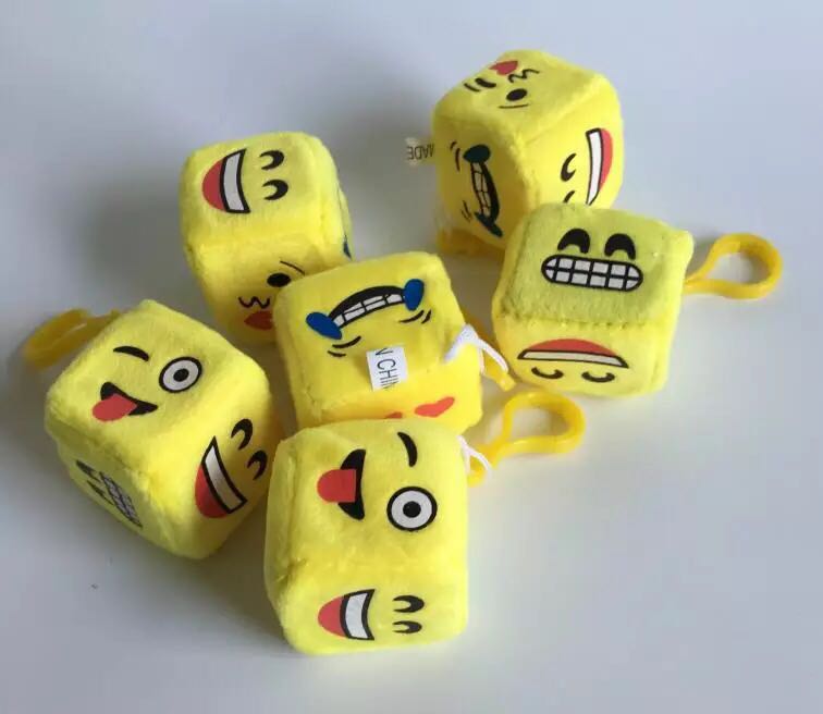 Plush toy plush smiley face color 4cm expression pendant plush pendant key chain pendant expression pendant